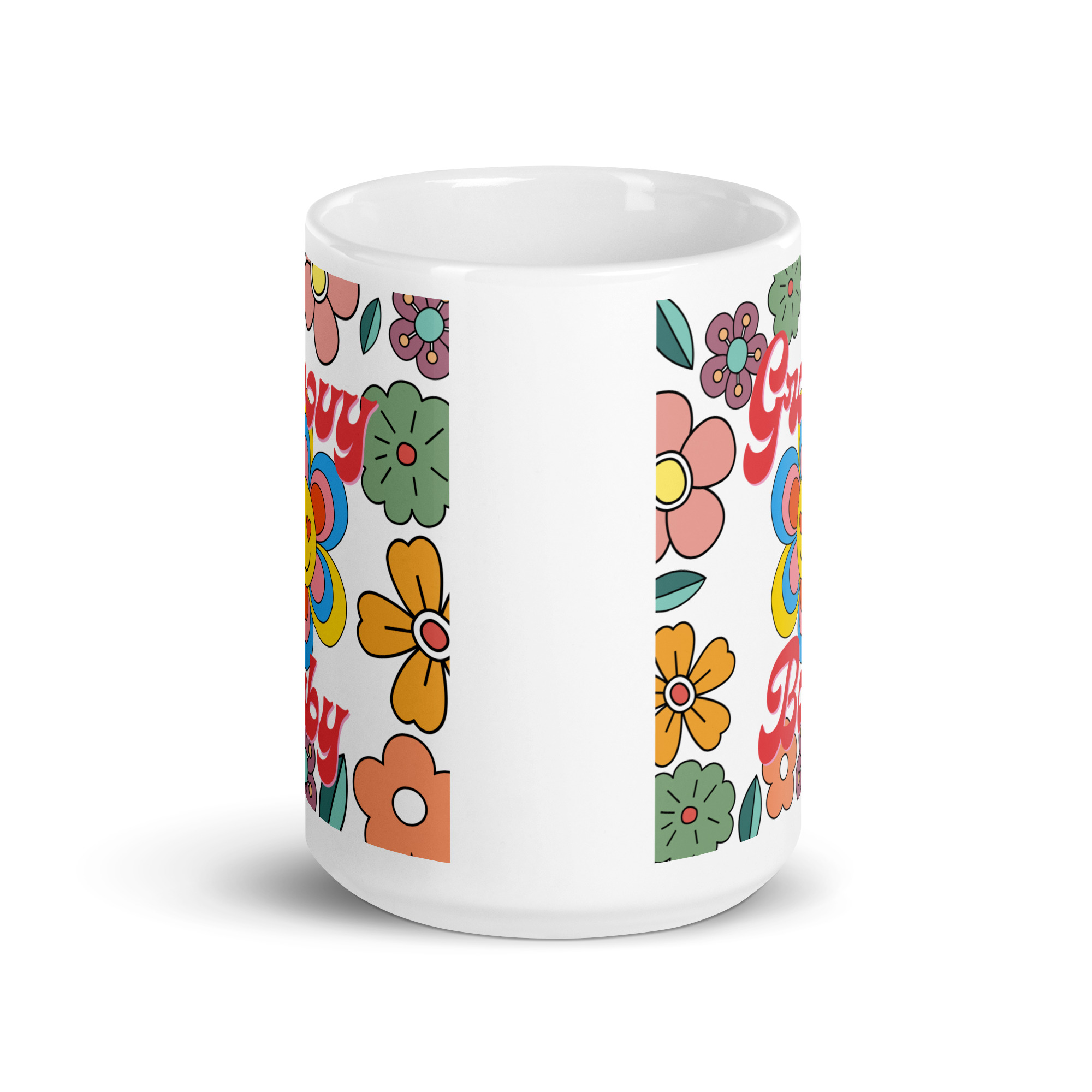 Groovy Baby White Glossy Mug - Image 6